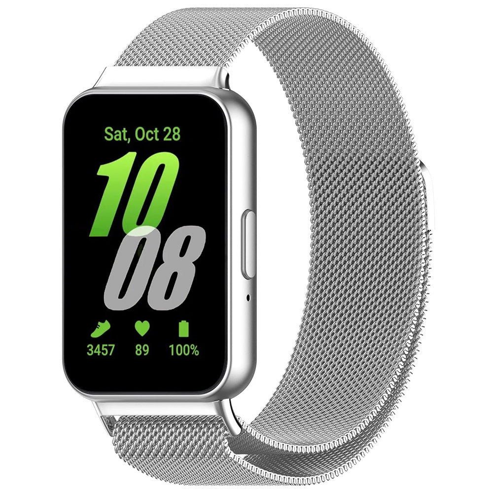 Řemínek Techsuit W009 pro Samsung Galaxy Fit3 R39M, stříbrný