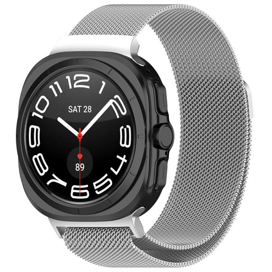 Pásek Techsuit W009 pro Samsung Galaxy Watch Ultra, Stříbrný