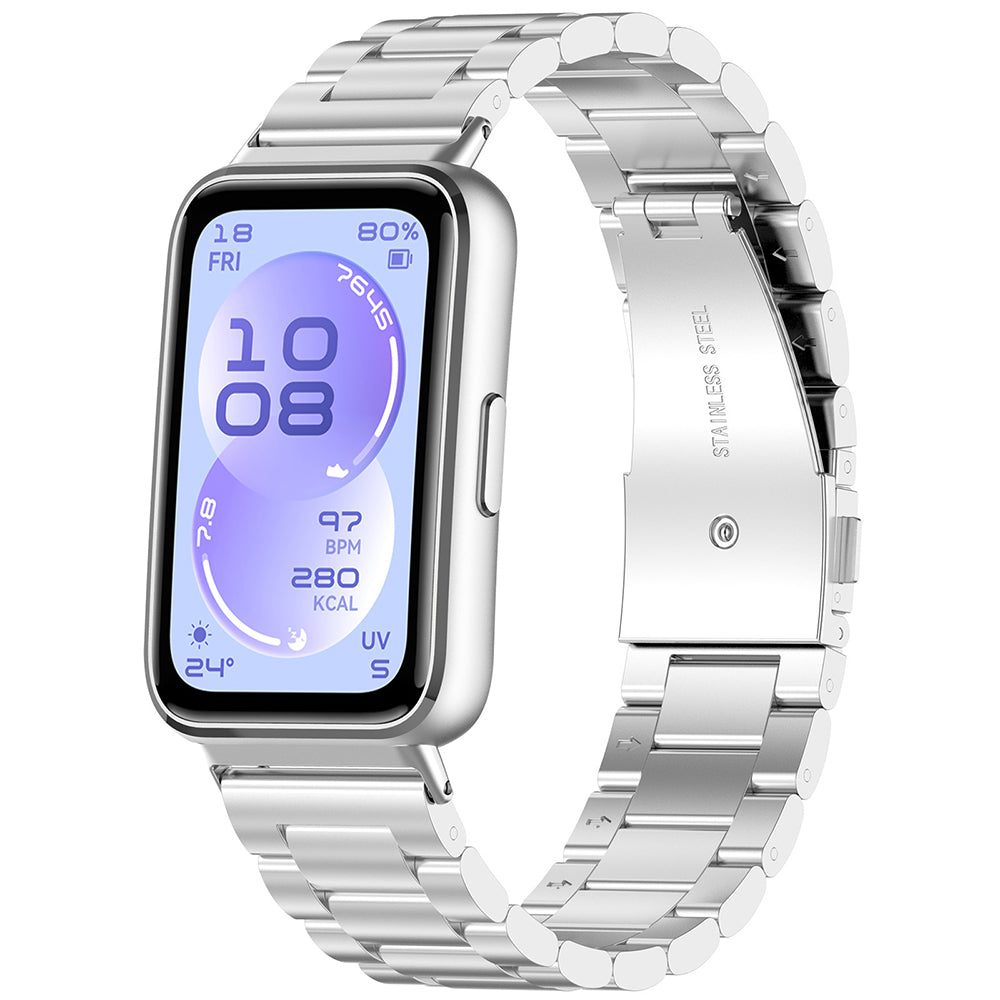 Techsuit W010 pásek pro Huawei Band 11 / 11 Pro, Stříbrný
