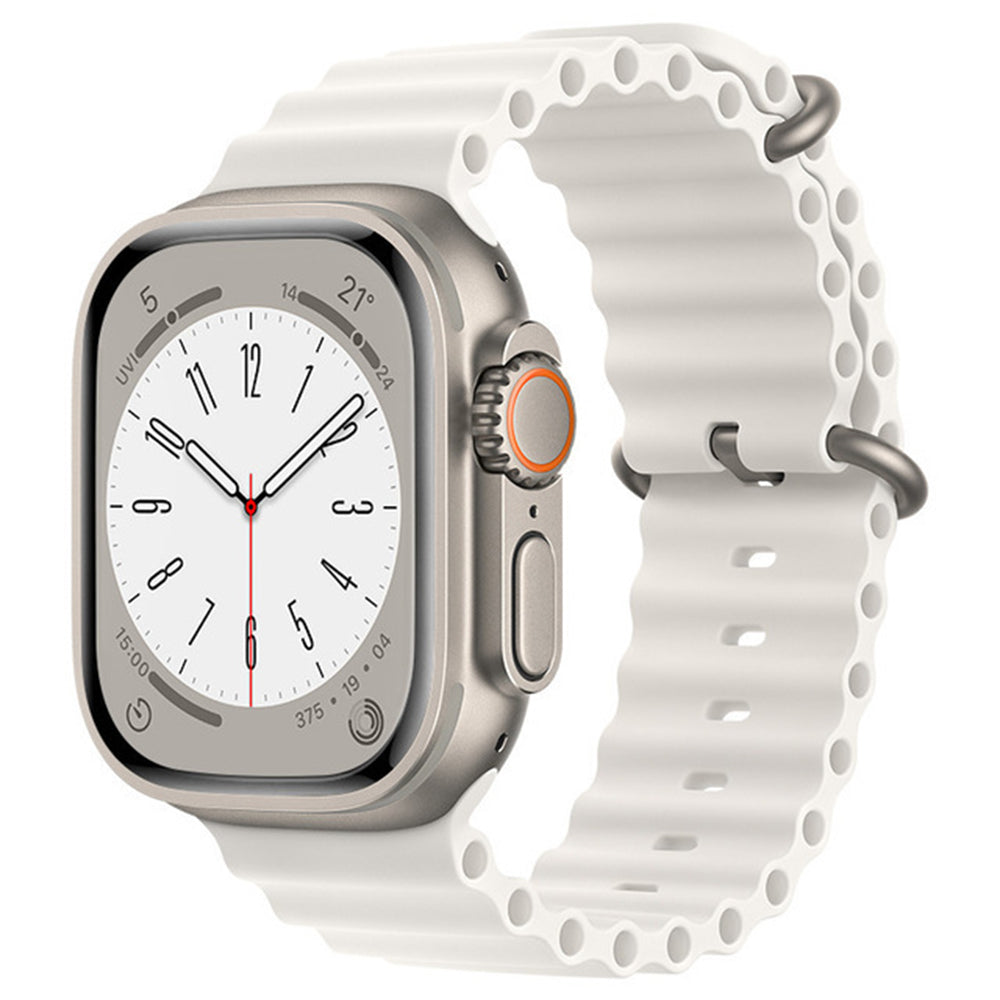 Řemínek Techsuit W038 pro Apple Watch 49mm / 46mm / 45mm / 44mm / 42mm Series, bílý