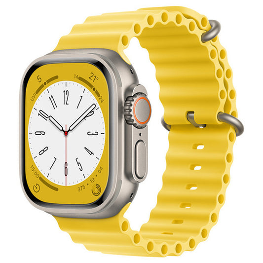 Techsuit W038 pásek pro Apple Watch 42mm / 41mm / 40mm / 38mm Series, žlutý