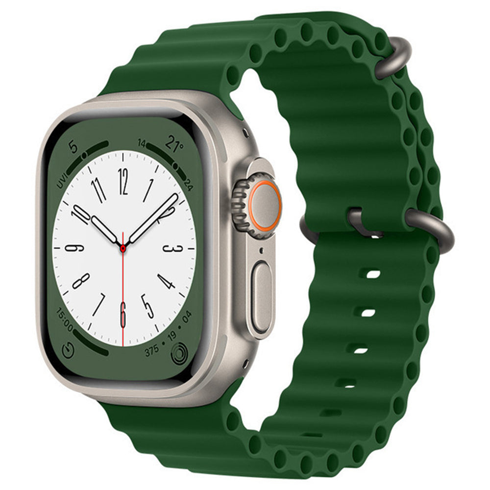 Techsuit W038 řemínek pro Apple Watch 42mm / 41mm / 40mm / 38mm Series, Tmavě zelená