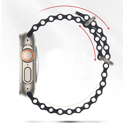Řemínek Techsuit W038 pro Apple Watch 49mm / 46mm / 45mm / 44mm / 42mm Series, tmavě modrý
