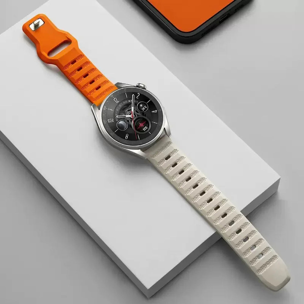 Pásek Techsuit W050 pro Samsung Galaxy Watch / Huawei Watch Series, 20mm, Oranžový