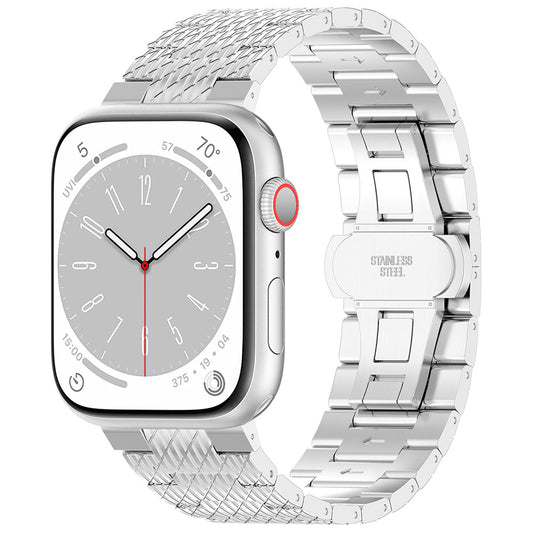 Techsuit W052 pásek pro Apple Watch 42mm / 41mm / 40mm / 38mm Series, Stříbrný