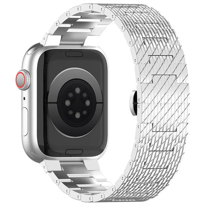Řemínek Techsuit W052 pro Apple Watch 49mm / 46mm / 45mm / 44mm / 42mm Series, Stříbrný