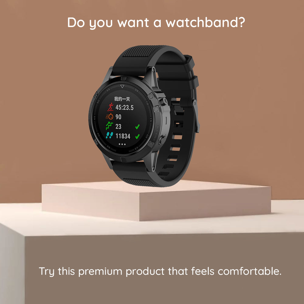 Řemínek Techsuit W058 pro Garmin Instinct / Approach / Fenix Watch Series, 20mm, Černý