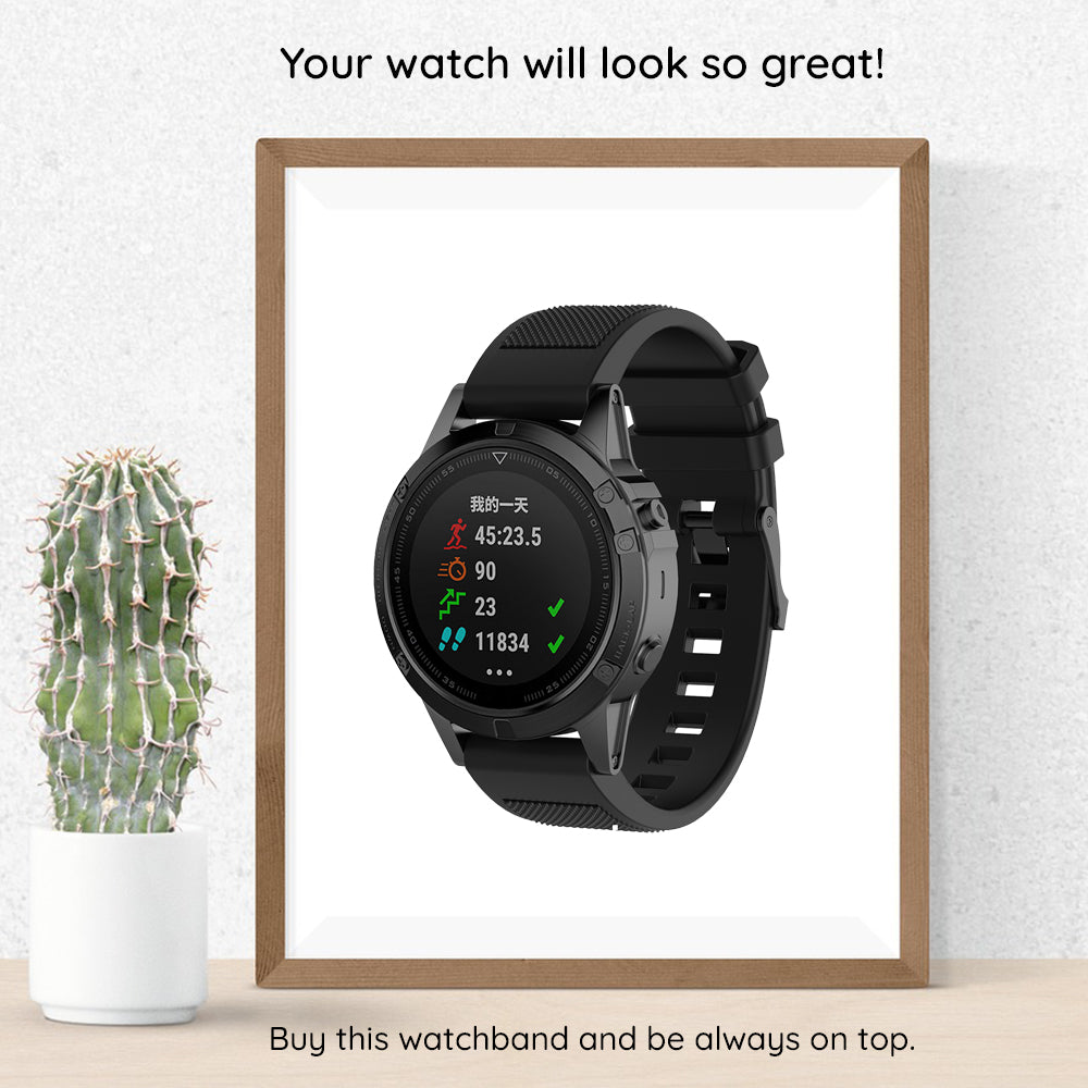Řemínek Techsuit W058 pro Garmin Instinct / Approach / Fenix Watch Series, 20mm, Černý