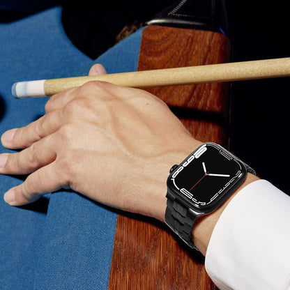 Techsuit W063 pásek pro Apple Watch 49mm / 46mm / 45mm / 44mm / 42mm Series, Černě oranžový