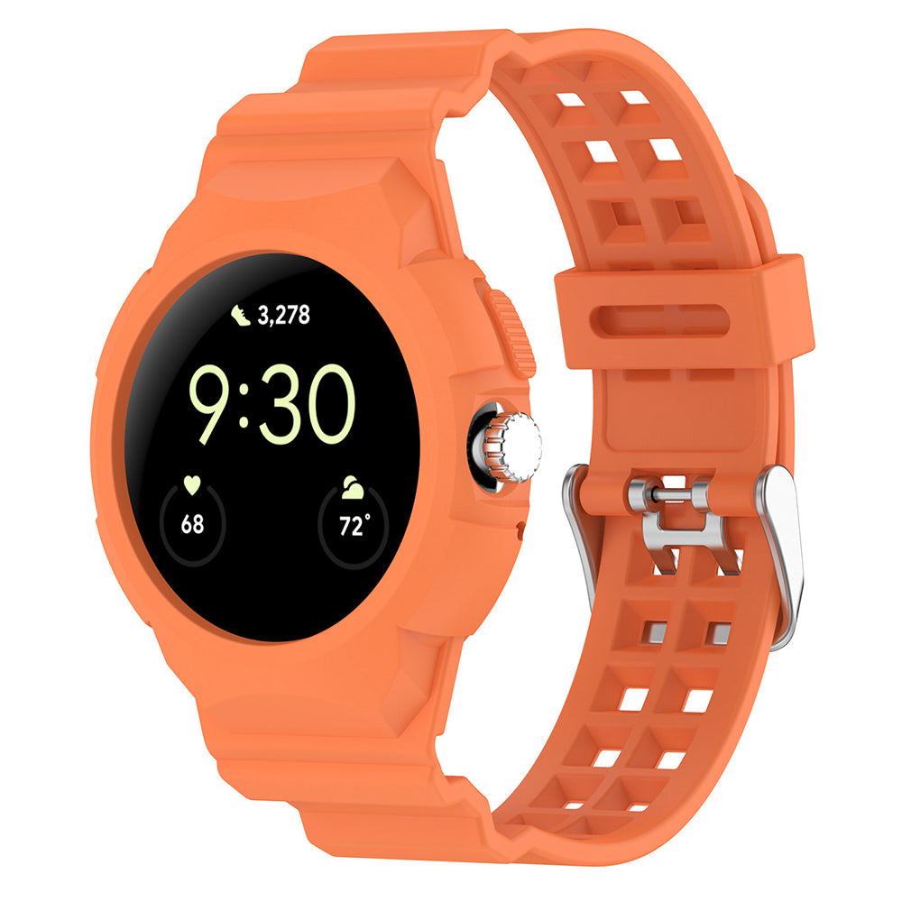 Techsuit W065 řemínek pro Google Pixel Watch 3 41mm / Watch 2 / Watch, Oranžový