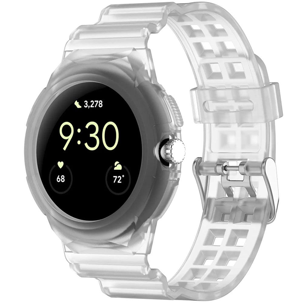 Techsuit W065 pásek pro Google Pixel Watch 3 41mm / Watch 2 / Watch, Průhledný