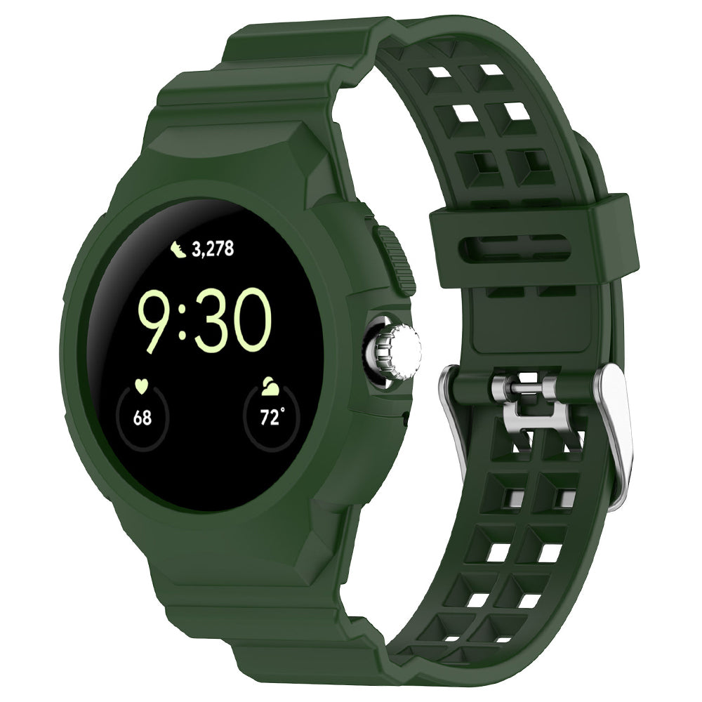 Techsuit W065 pásek pro Google Pixel Watch 3 41mm / Watch 2 / Watch, Zelený