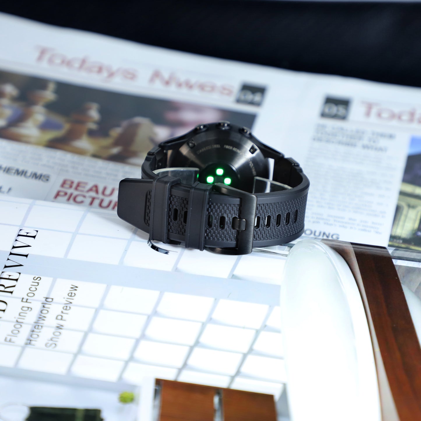 Techsuit W068 pásek pro Garmin Watch Fenix / Forerunner / Approach Series, 22mm, Černooranžový