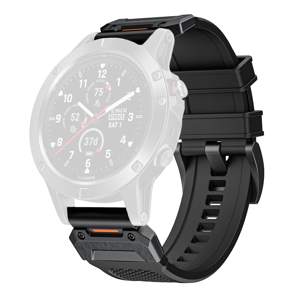 Řemínek Techsuit W068 pro Garmin Watch Fenix / Forerunner Series, 22mm, Černý