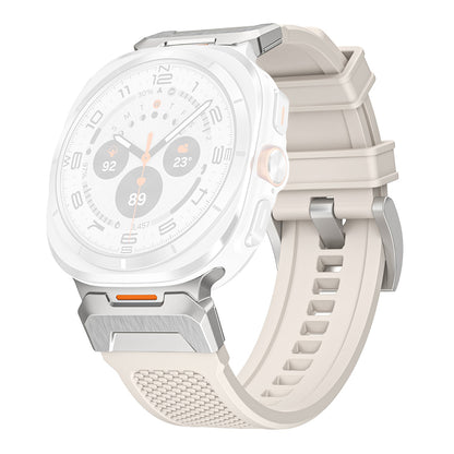 Techsuit W068 pásek pro Samsung Galaxy Watch Ultra, Stříbrně bílý