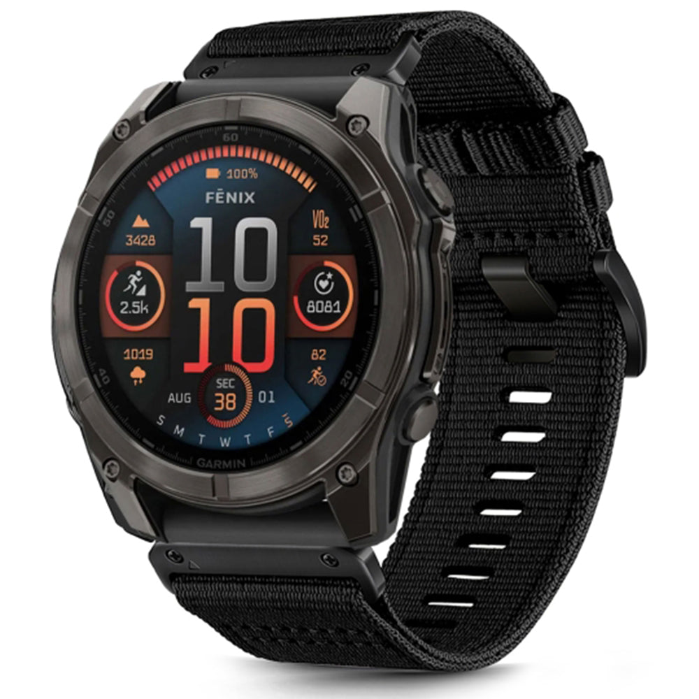 Techsuit W070 pásek pro Garmin Watch Fenix / Forerunner / Approach Series, 22mm, černý