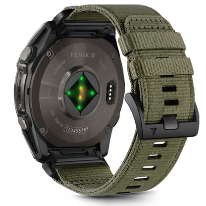 Techsuit W070 pásek pro Garmin Watch Fenix / Forerunner Series, 22mm, Tmavě zelená