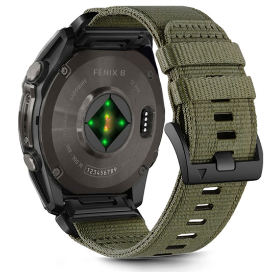 Techsuit W070 pásek pro Garmin Watch Fenix / Forerunner Series, 22mm, Tmavě zelená