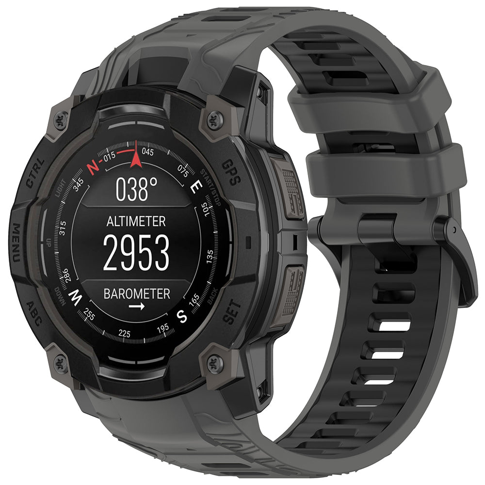 Popruh Techsuit W077 pro Garmin Instinct 3 45mm Solar / Instinct 3 45mm, Šedý