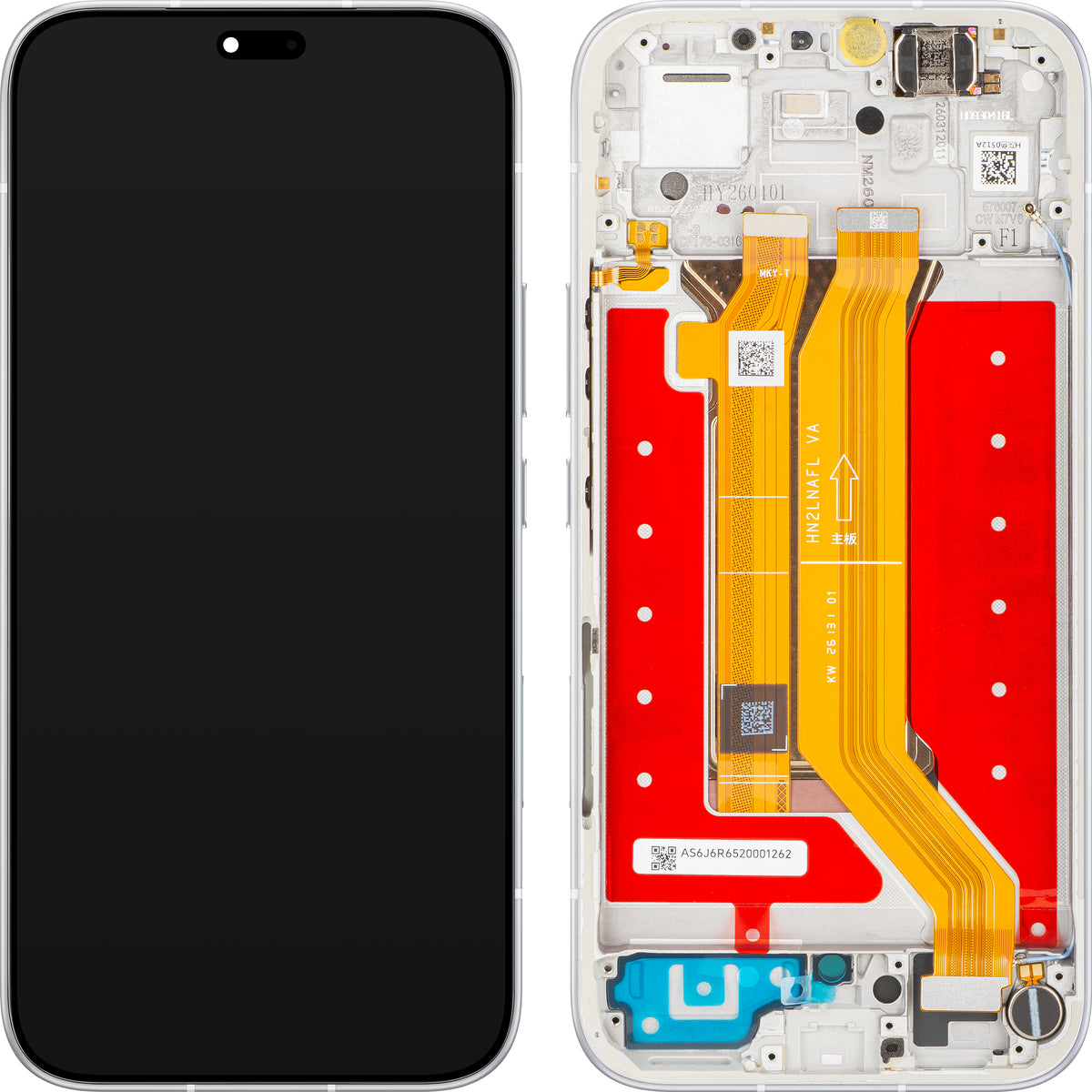 Displej s dotykovou obrazovkou Honor 600e / 600 Lite, s rámečkem, šedý (Velvet Grey), servisní balíček 0235ASUM