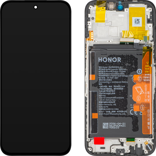 Displej s dotykovou obrazovkou Honor X6c, s rámečkem a baterií, černý (Midnight Black), servisní balíček 0235APGS