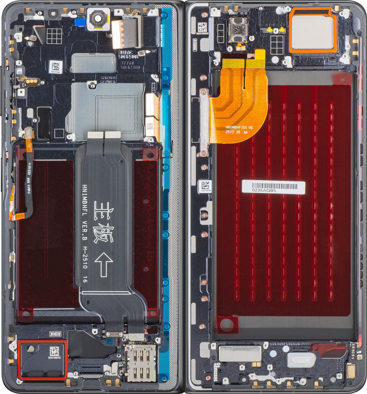 Display s dotykovou obrazovkou Honor Magic V5, s rámem, Sub Inner, černý, Service Pack 0235AQBS