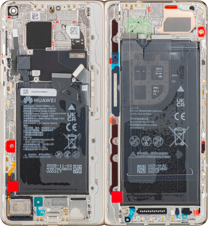 Displej s dotykovou obrazovkou Huawei Mate X7, s rámem a baterií, zlatý, Service Pack 02357JRJ