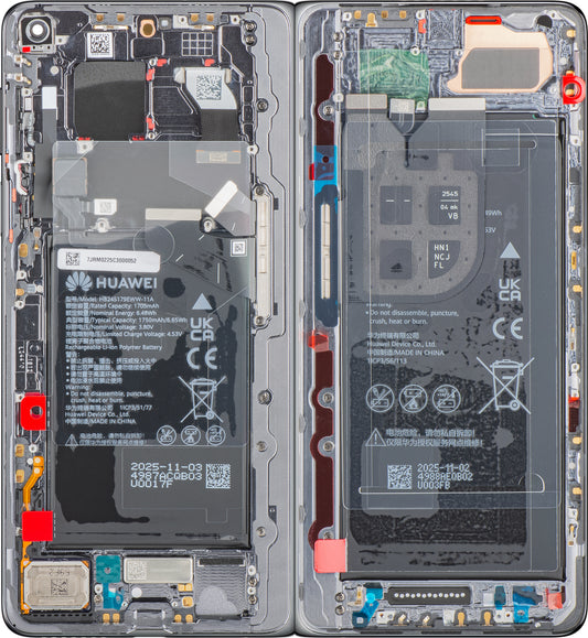 Displej s dotykovou obrazovkou Huawei Mate X7, s rámem a baterií, šedý, Service Pack 02357JRM