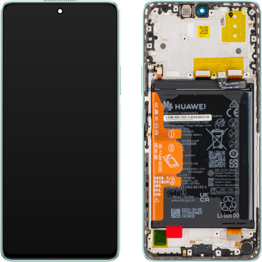 Dotykový displej Huawei nova 11i, s rámečkem a baterií, mátově zelený, servisní balíček 02355PFM
