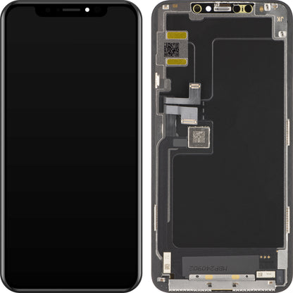 Displej s dotykovou obrazovkou JK pro Apple iPhone 11 Pro Max, s rámem, verze OLED IC Movable, černý