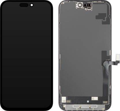 Displej s dotykovou obrazovkou JK pro Apple iPhone 16 Plus, s rámem, verze LCD In-Cell IC Movable, černý