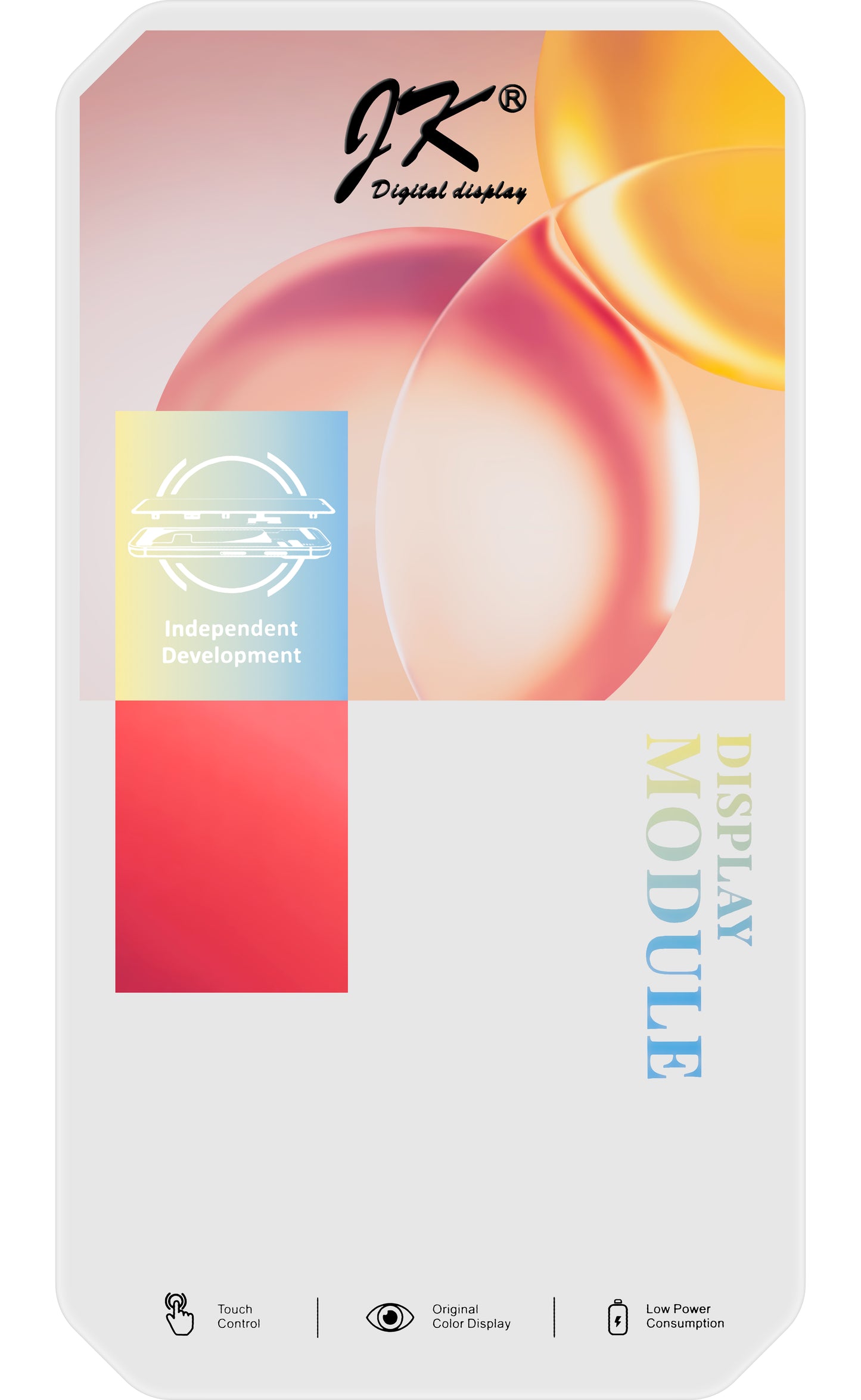 Dotykový displej JK pro Apple iPhone 15 Pro, s rámečkem, verze In-Cell LCD, černý 