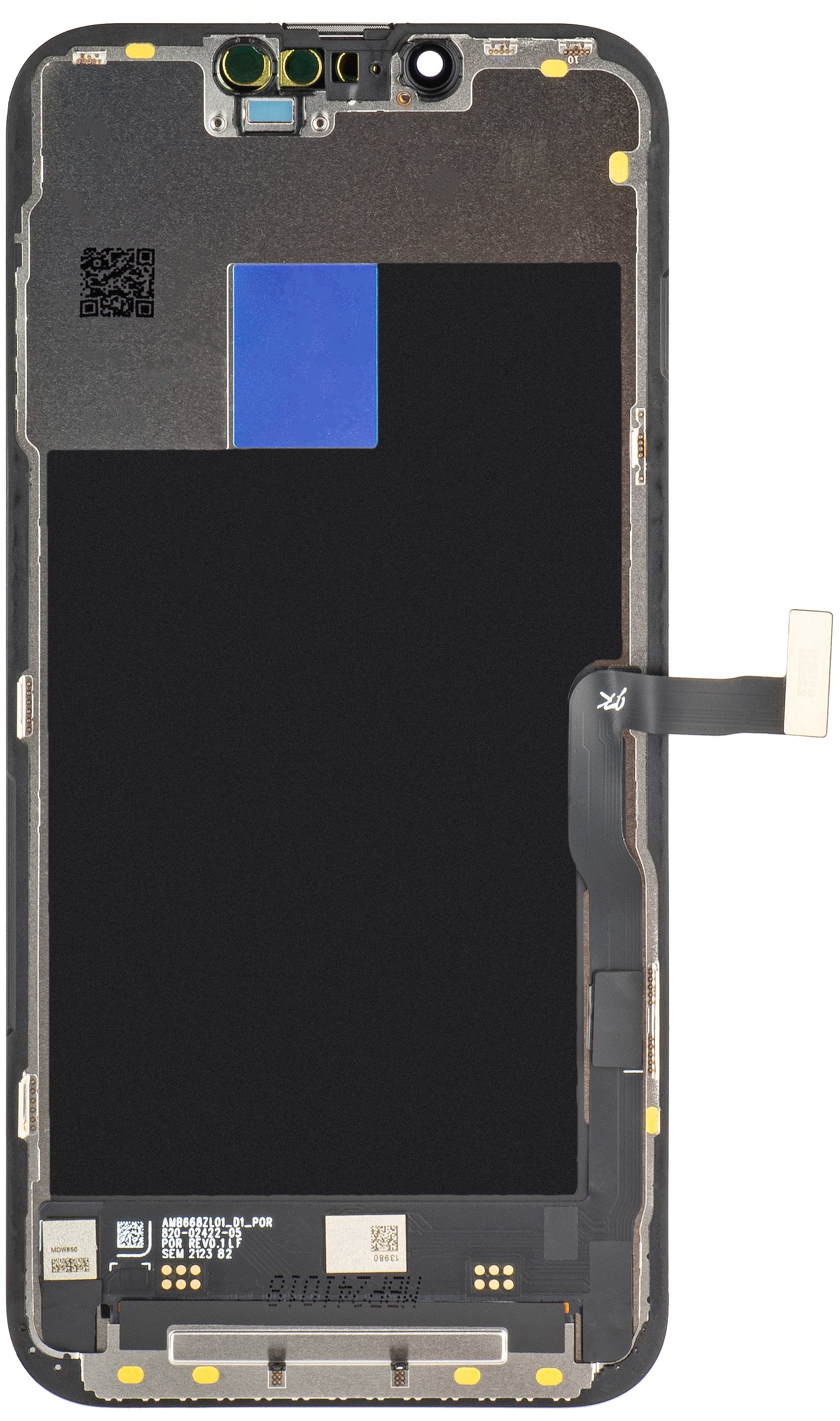 Dotykový displej JK pro Apple iPhone 13 Pro, s rámečkem, pohyblivý, LCD In-Cell IC, černý