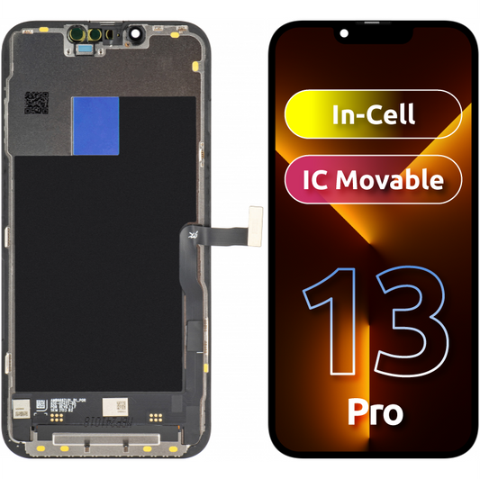 Dotykový displej JK pro Apple iPhone 13 Pro, s rámečkem, pohyblivý, LCD In-Cell IC, černý