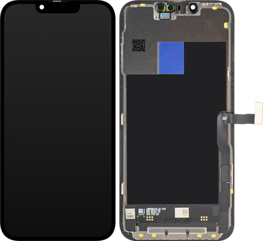 Dotykový displej JK pro Apple iPhone 13 Pro, s rámečkem, pohyblivý, LCD In-Cell IC, černý