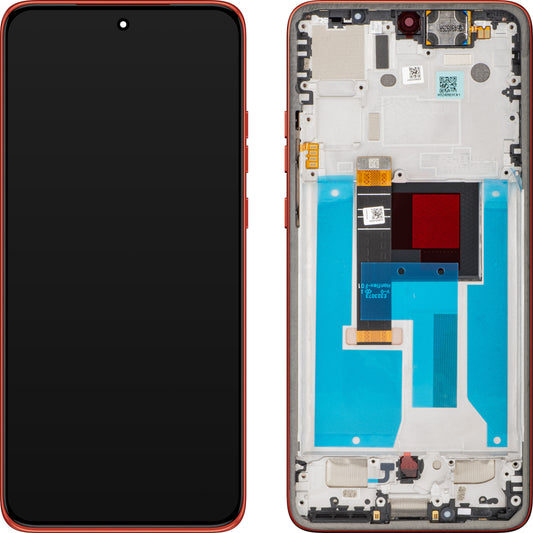 Dotykový displej Motorola Edge 50 Neo, s rámečkem, červený (Poinciana), servisní balíček 5D68C28684