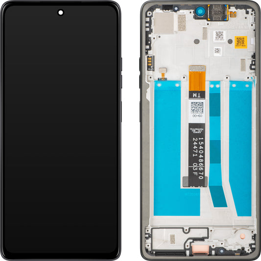 Display s dotykovým displejem Motorola Moto G75, s rámem, Šedá (Charcoal Gray), Service Pack 5D68C29066