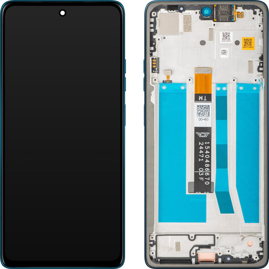 Display s dotykovým displejem Motorola Moto G75, s rámem, Modrý (Relucent Blue), Service Pack 5D68C29067