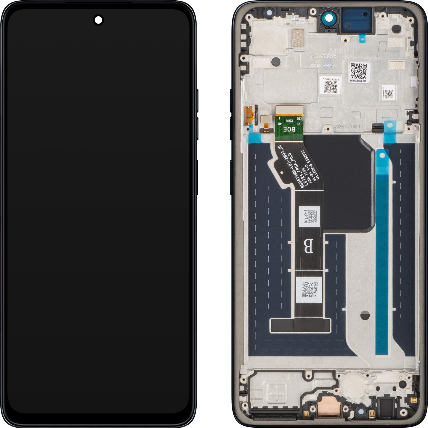 Displej s dotykovou obrazovkou Motorola Moto G56, s rámem, námořnická modř (Black Oyster), Service Pack 5D68C30208
