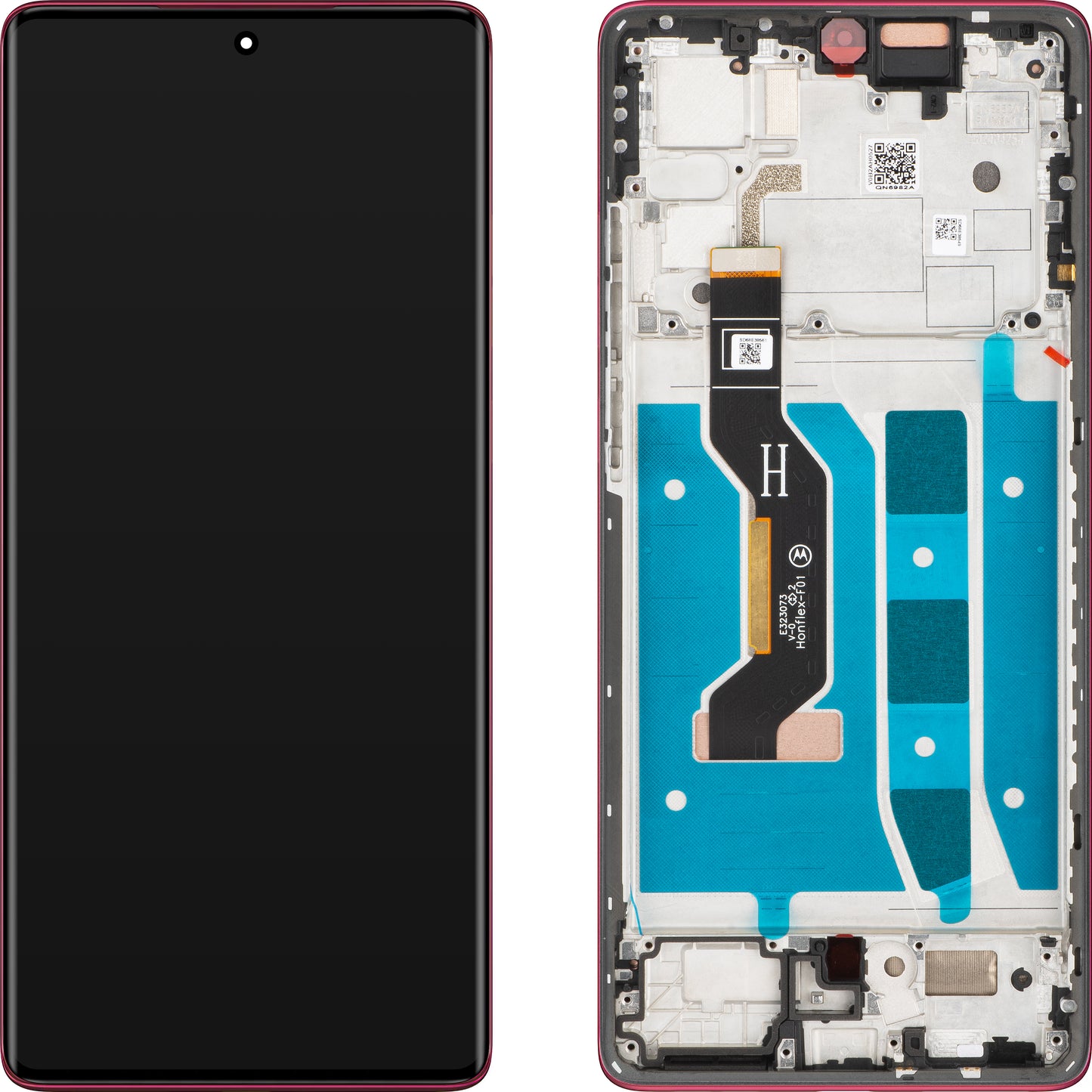 Displej s dotykovou obrazovkou Motorola Moto G85, s rámem, Modrý (Relucent Blue), Service Pack 5D68C29595