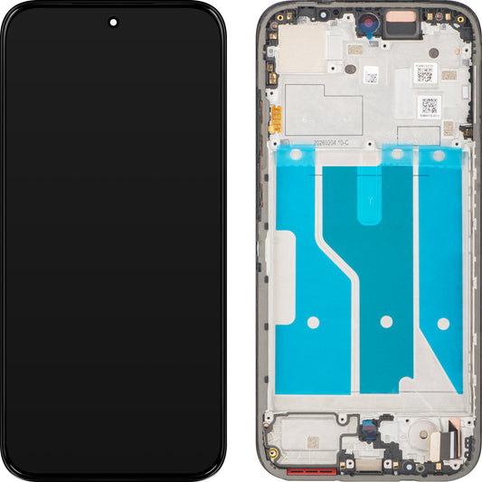 Displej s dotykovou obrazovkou Motorola Moto G87, s rámečkem, černý, servisní balíček 5D68C32731