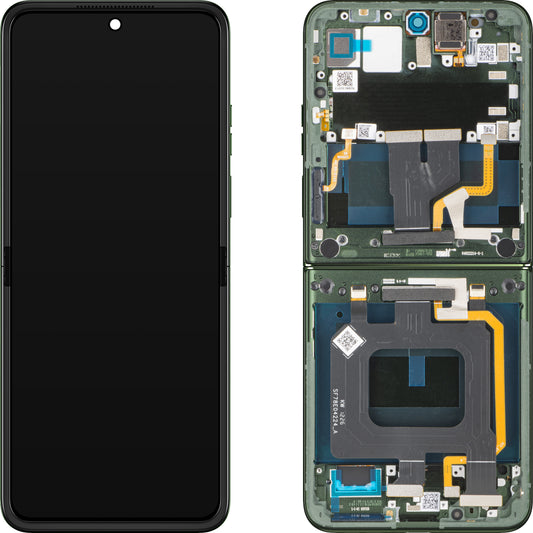Displej s dotykovou obrazovkou Motorola Razr 70 Plus, s rámečkem, pod vnitřní částí, zelený (Pantone Mountain View) Service Pack 5D68C32313