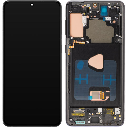 Displej s dotykovým panelem MP kompatibilní se Samsung Galaxy S21+ 5G G996, s rámem, verze OLED, černý
