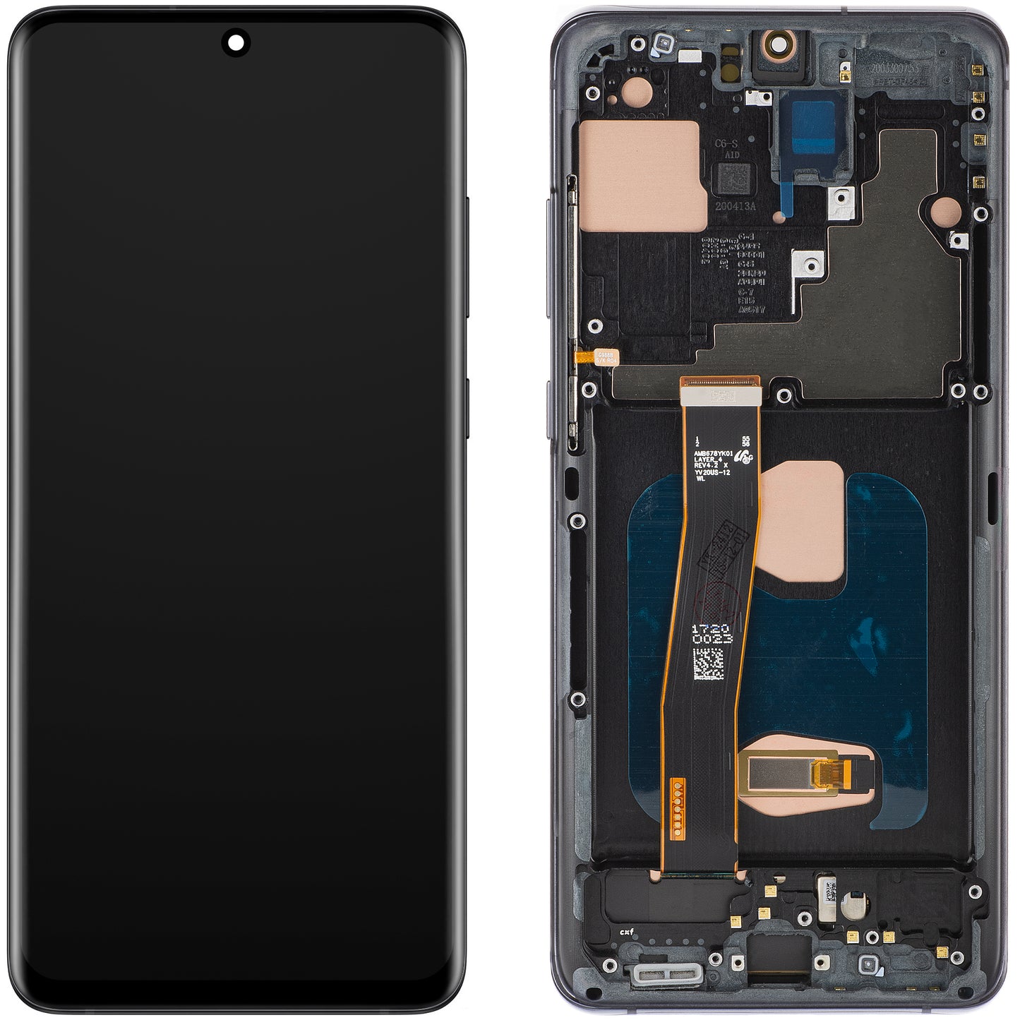 Display s dotykovým displejem MP kompatibilní se Samsung Galaxy S20 Ultra G988, s rámem, verze OLED, černý