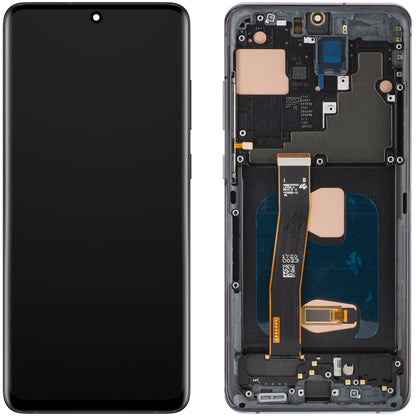 Display s dotykovým displejem MP kompatibilní se Samsung Galaxy S20 Ultra G988, s rámem, verze OLED, černý