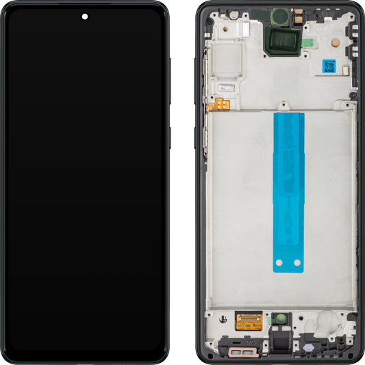 Displej s dotykovým panelem MP kompatibilní se Samsung Galaxy A73 5G A736, s rámem, černý