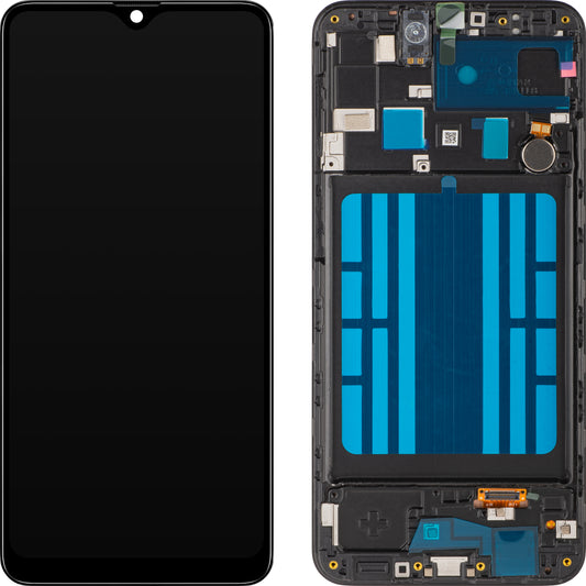Display s dotykovým displejem MP kompatibilní se Samsung Galaxy A20 A205, s rámem, černý