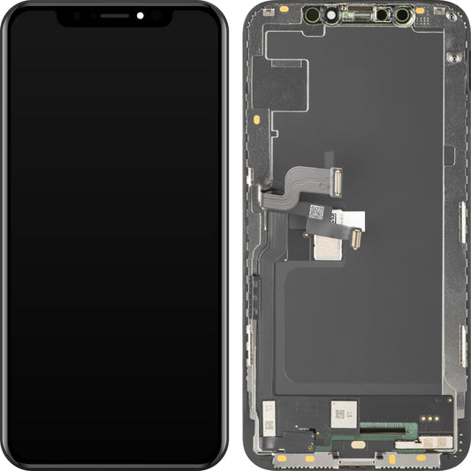 Displej s dotykovým panelem MP kompatibilní s Apple iPhone XS, s rámem, verze Soft OLED FHD, černý