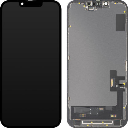 Displej s dotykovým panelem MP kompatibilní s Apple iPhone 14, s rámem, verze Soft OLED IC Movable FHD, černý
