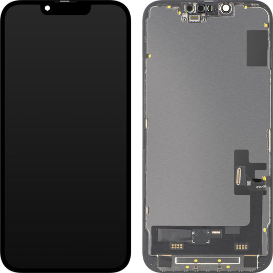 Displej s dotykovým panelem MP kompatibilní s Apple iPhone 14, s rámem, verze Soft OLED IC Movable FHD, černý